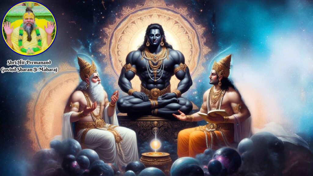 lord brahma with yamraj and indra