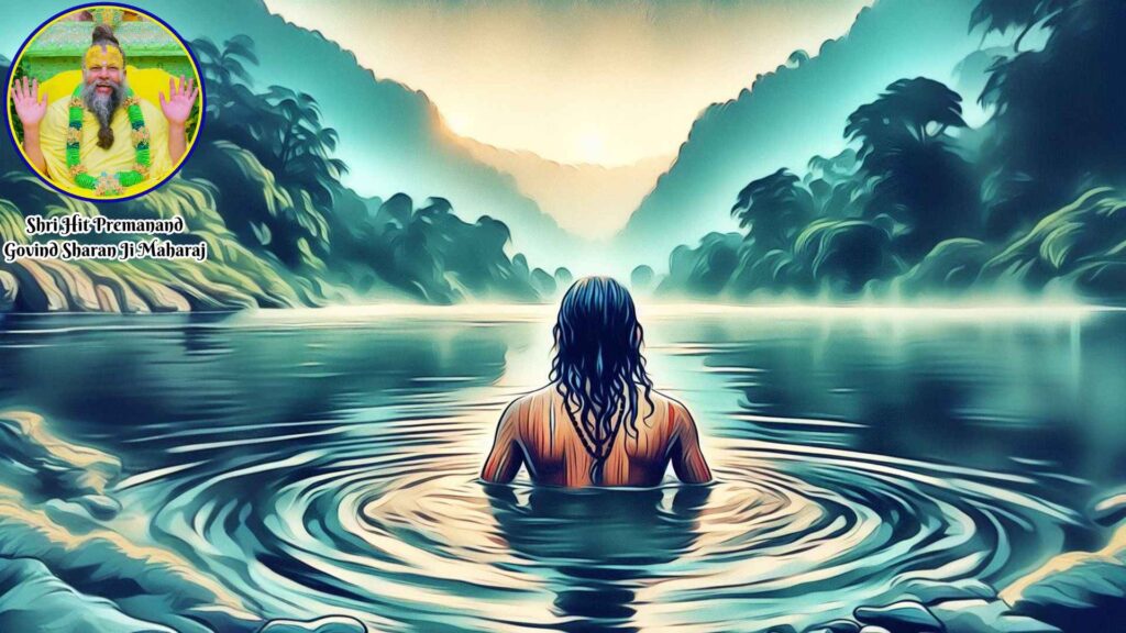 prayagdas ji bathing in mandakini river