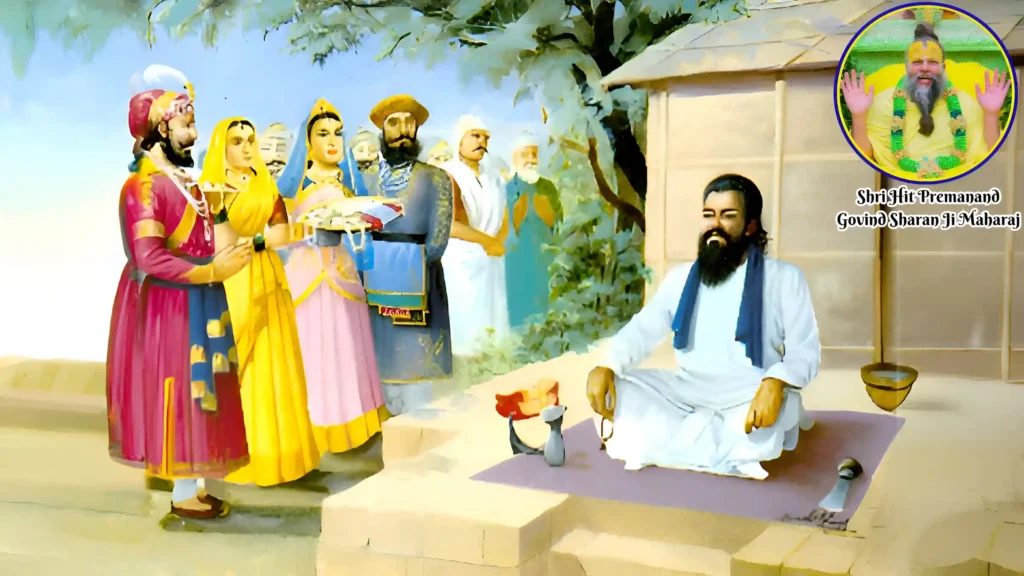 raidas ji offered water from his wooden bowl and the king rejected it